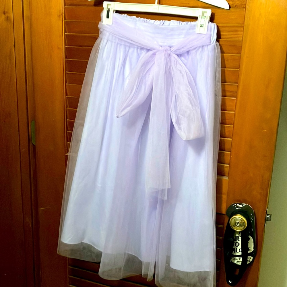NWT Azazie Sylvie Small Lilac Tulle Skirt